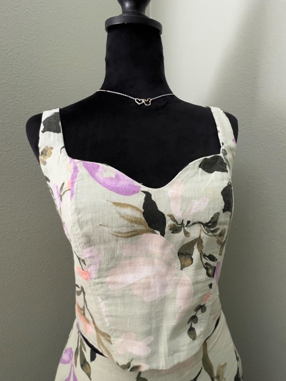 Abercrombie & Fitch Light Green Floral Top